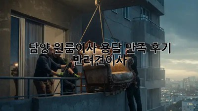 담양 원룸이사 용달 만족 후기🏡🐾 #반려견이사